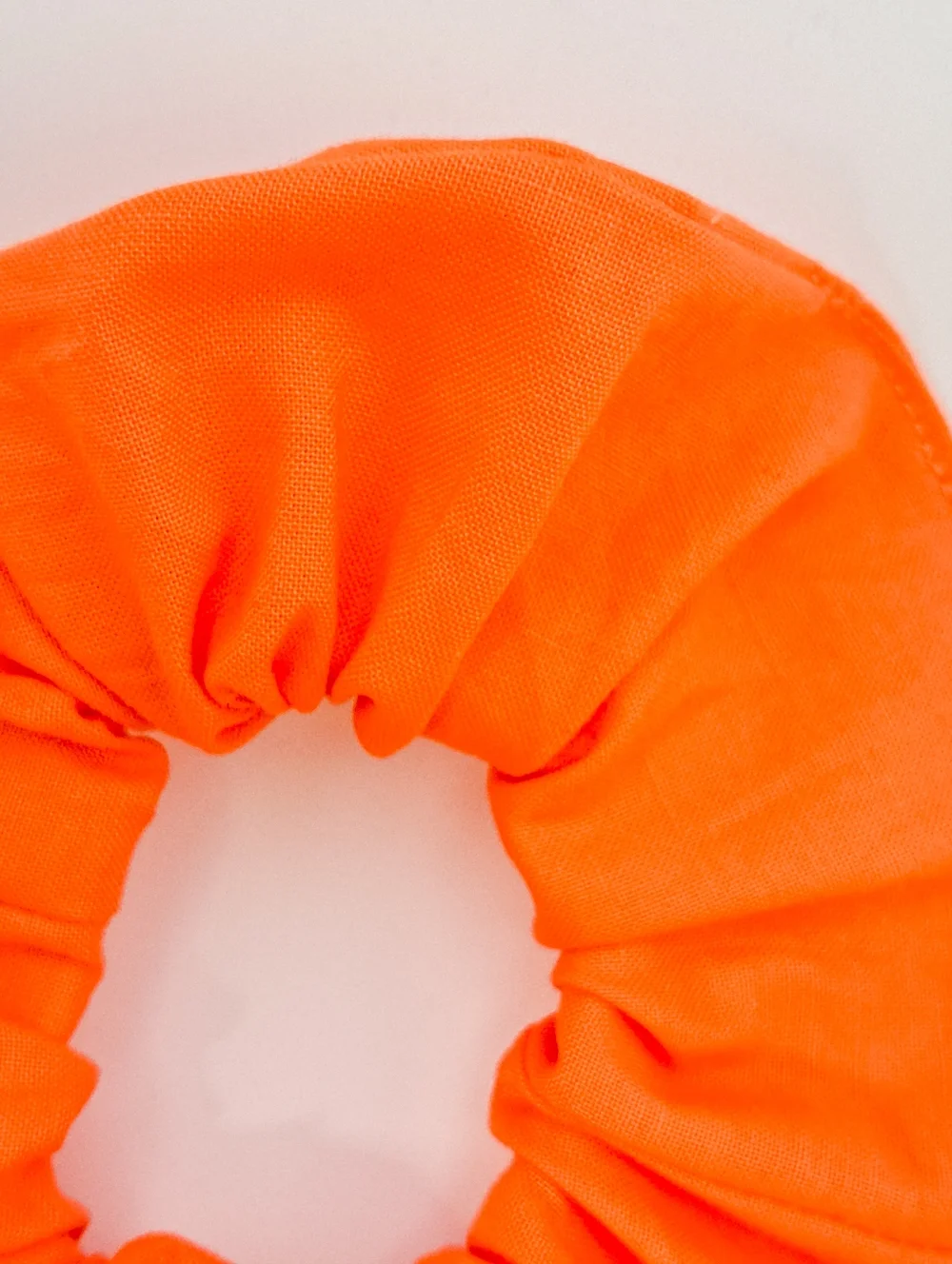 Orange Hair Scrunchie Cotton Hair Tie